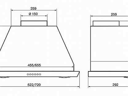 Вытяжка эликор флат 52п 650 кзд белая схема встраивания