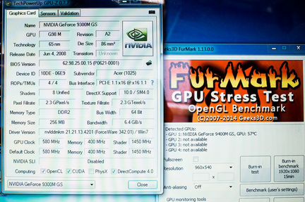 Видеокарта Acer 6930G GeForce 9300M б.у. NB-VID7
