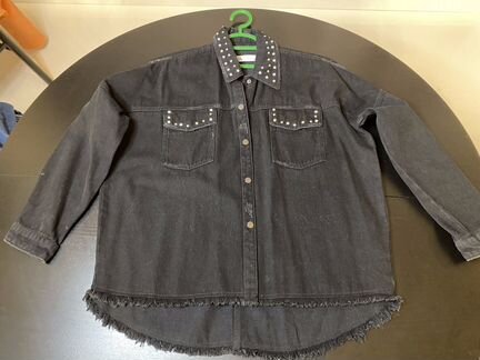 Куртка оверсайз рубашечного кроя С заклепками