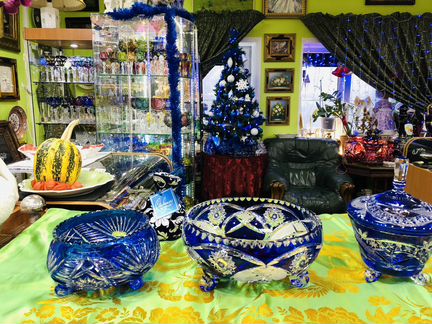 Хрустальные Вазы Конфетницы на ножках 18-24см