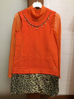 Платье оранжевое (рост 130 см)