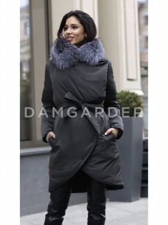 Пуховик новый двусторонний женский с поясом