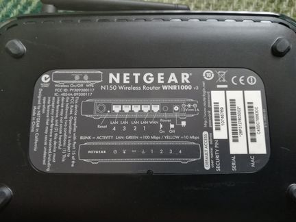 Роутер Netgear N150 WNR1000 v3
