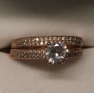 Кольцо - двойка. Новое Бижутерия люкс