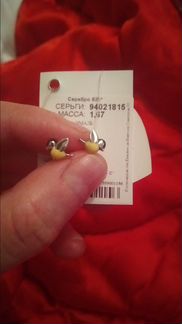 Sokolov серёжки новые с пломбой