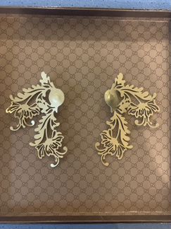 Серьги кожаные