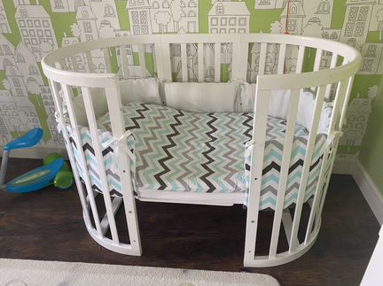 Кроватка трансформер Elipsbed с маятником