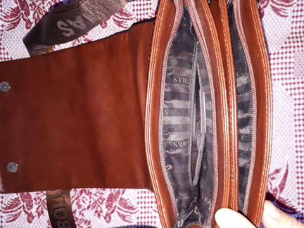 Сумка мужская кожзам через плечо