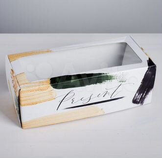 Коробка складная с PVC-окном «Тропики»