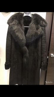 Дубленка женская черная