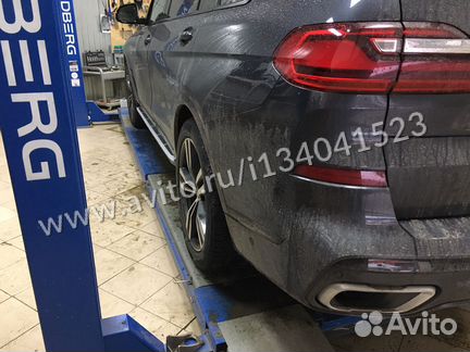Пороги бмв Х7 г07 черные