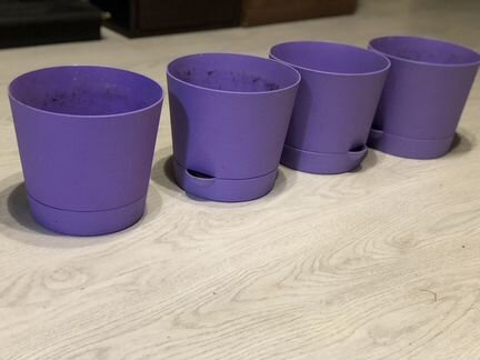 Цветочные горшки пластиковые