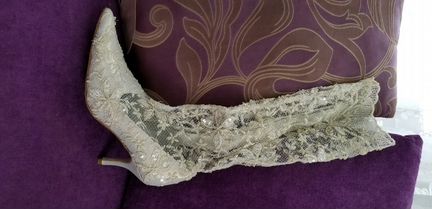 Сапоги свадебные женские