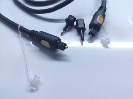 Кабель оптический Toslink и переходник minijack 3