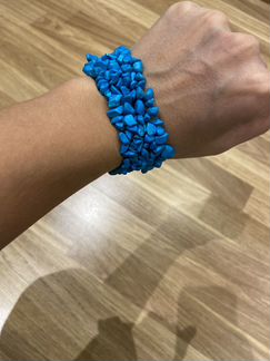 Набор браслет и колье под бирюзу шикарные