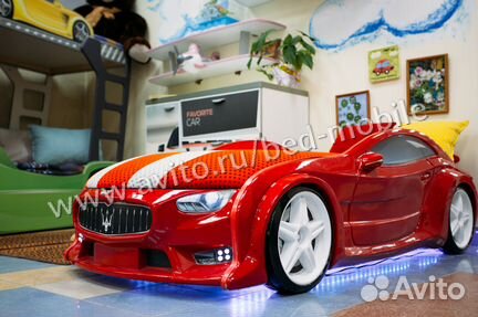 Кровать пластиковая 3D NEO Мазератти красный