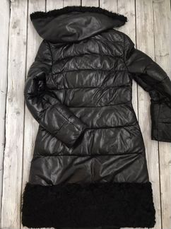 Adamo кожаное стёганное пальто