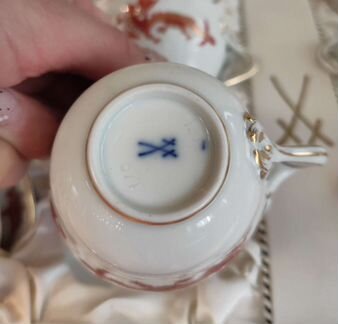 Сервиз кофейный на 6 персон в чемодане, Meissen