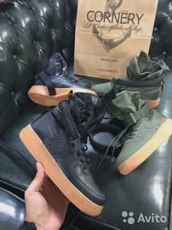 Высокие теплые кеды Nike Air Force на зиму