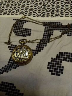 Часы карманные механические с надписью DAD отец