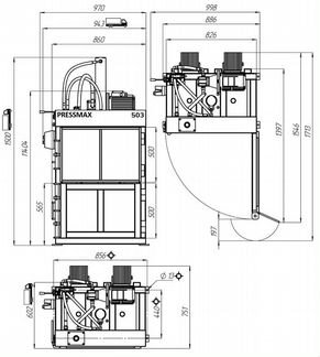 Вертикальный пакетировочный пресс Pressmax 503