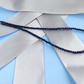 Чокер колье шпинель синяя 3 мм