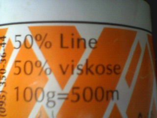 1 моток пряжи льняной 500м