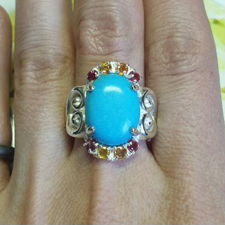 Серебряное кольцо с бирюзой