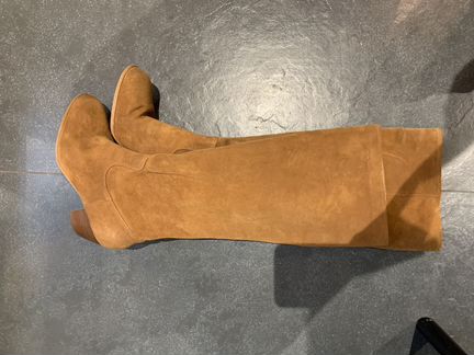 Сапоги женские michael kors Avery Suede замша рыжа