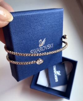 Браслет Swarovski оригинал,золотое покрытие, змейк