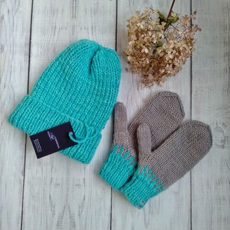 Комплект шапка и рукавицы