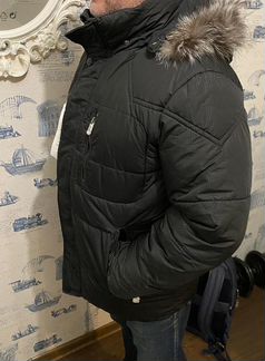 Мужской пуховик 48-50 Новый черный с капюшоном