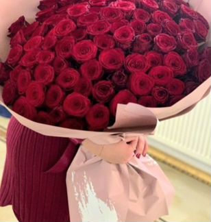 101 роза, 51 роза, розы люкс, цветы