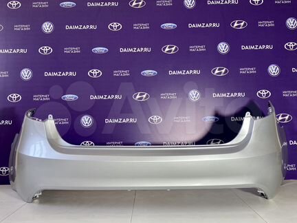 Бампер Задний Kia Rio 3 (11-15) Серебристый