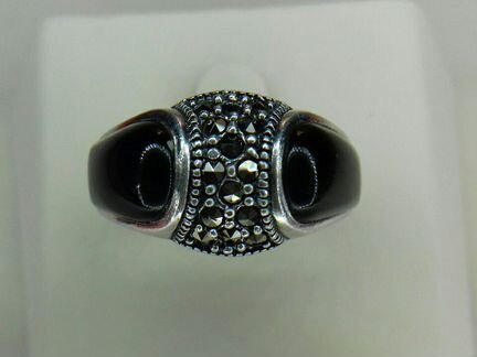 Серебро 925,Комплект с Чёрным Янтарём (Гагат)