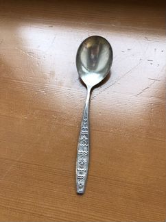 Посеребрённая старинная чайная ложка