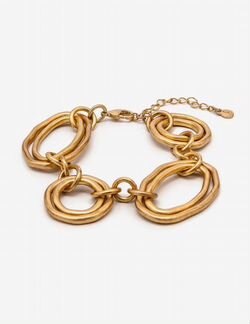 Серьги и браслет Boden мятое золото