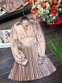 Бомбическое платье плиссе на Новый год 5 цветов