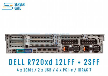 Dell R720 12LFF+2SFF / 2xE5-2670v2 / 384 GB