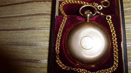 Золотая цепочка для карманных часов, 56 проба