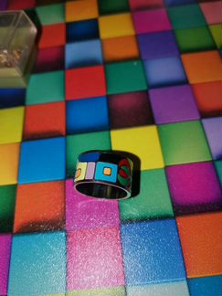 Кольцо с эмалью