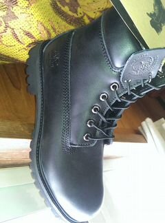 Отличные Новые Тимберленд Черная кожа 4041 росс