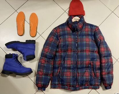 Ботинки Timberland + куртка Bershka + шапка