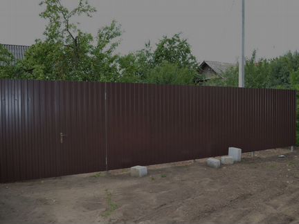 Забор из профнастила ворота калитка
