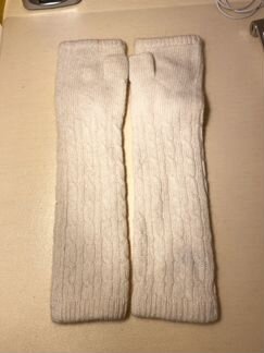 Новые митенки кремовые с бантиками