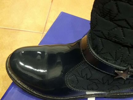 Сапоги для девочки Котофей р.34, натуральная кожа