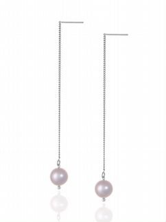 Серьги с белым жемчугом