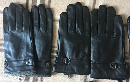Перчатки муж. кожа натуральная, шерсть, мех, флис