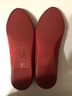 Балетки туфли Calvin Klein красные