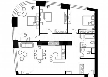3-к квартира, 144 м², 44/56 эт.